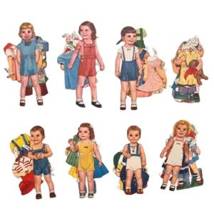 Queen Holden Nursery school paper dolls 1950 Vintage Antique Collectors